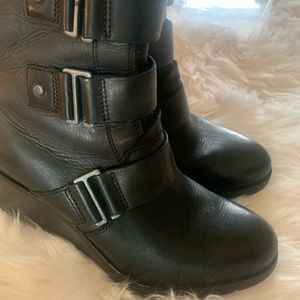 COPY - Sorel After Hours Black Wedge Booties 8.5